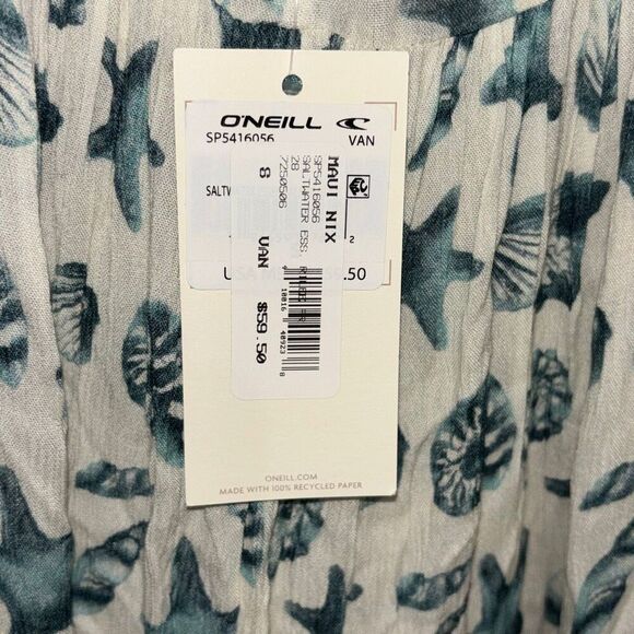 NWT ONeill Rilee Saltwater Essential printed dress beach/starfish/shell cover S - Picture 6 of 12